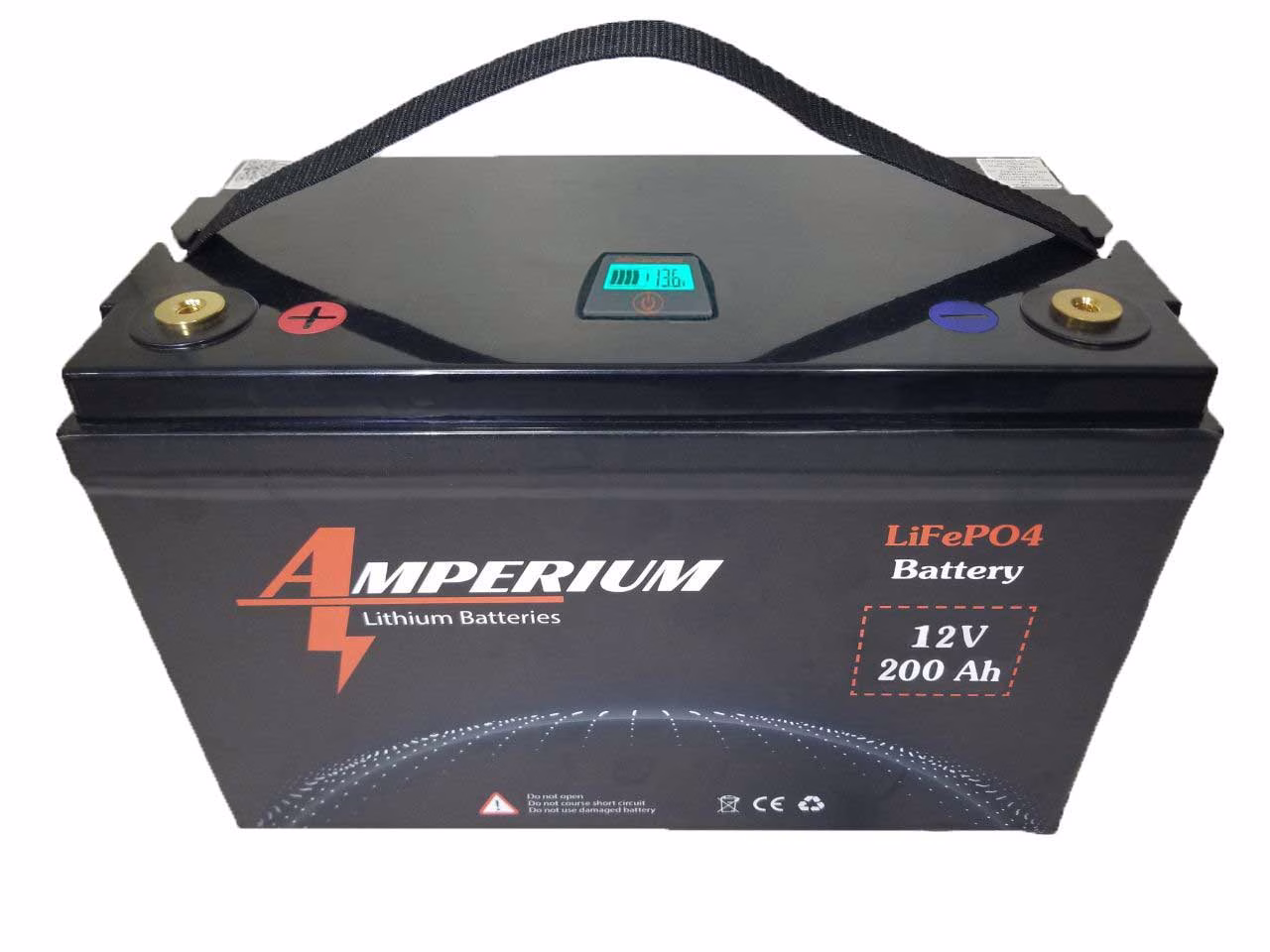 12v 200ah lifepo4 ekranlı ve USB çıkışlı