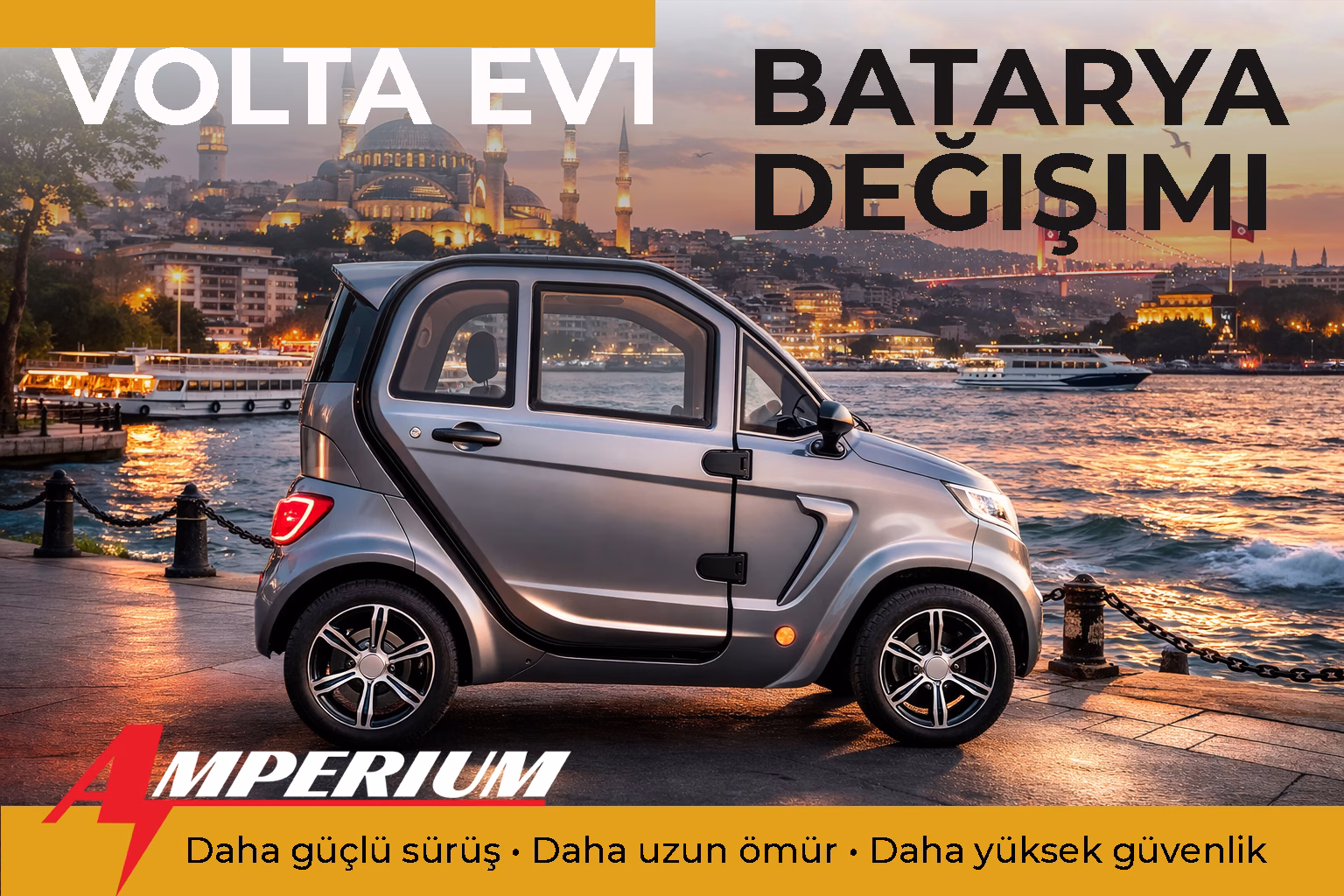 Amperium Elektrikli Araç Bataryaları — Citroën Ami için LiFePO4 çözümü